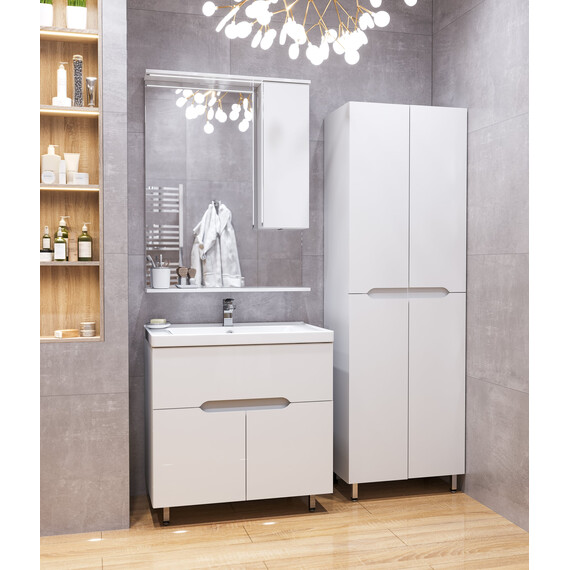 Пенал напольный Mirsant Soho 60 см, белый - фото 6