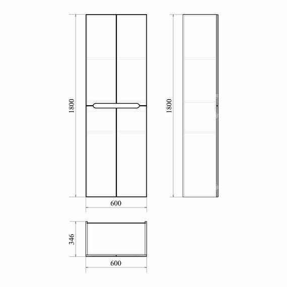 Пенал напольный Mirsant Soho 60 см, белый - фото 7