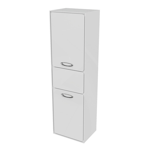 Пенал подвесной Mirsant Viva 45 см (универсальный), белый глянцевый - фото 