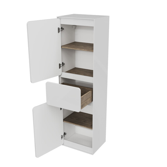 Пенал подвесной Mirsant Viva 45 см (универсальный), белый глянцевый - фото 3