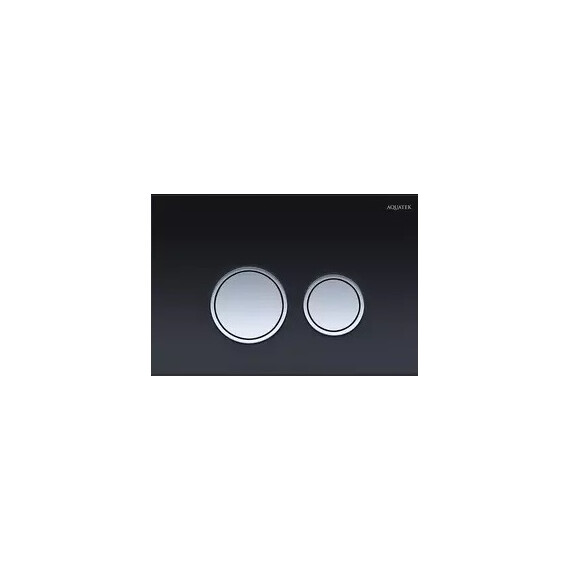 Кнопка смыва Aquatek KDI-0000029, чёрный (закалённое стекло) - фото 