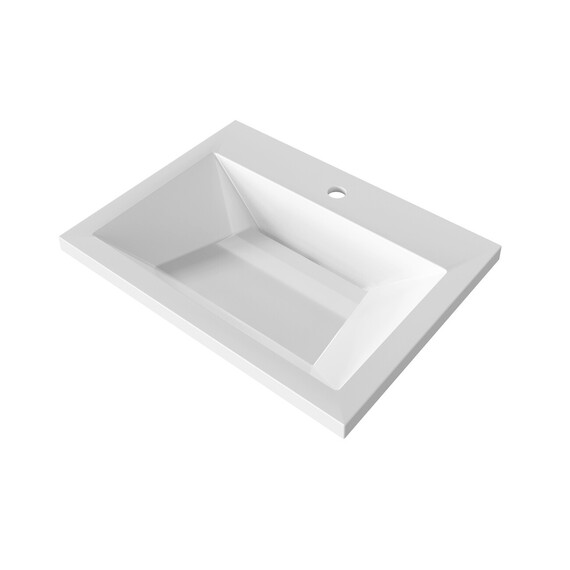 Тумба подвесная с раковиной Grossman Луксор 60 см 106053, бежевый матовый - фото 2