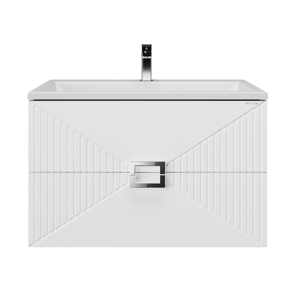 Тумба подвесная с раковиной Grossman Луксор 60 см 106054, белый матовый - фото 3