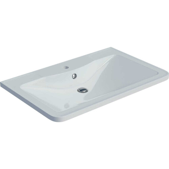 Тумба подвесная с раковиной Grossman Адель 70 см 107017, белый глянец - фото 2