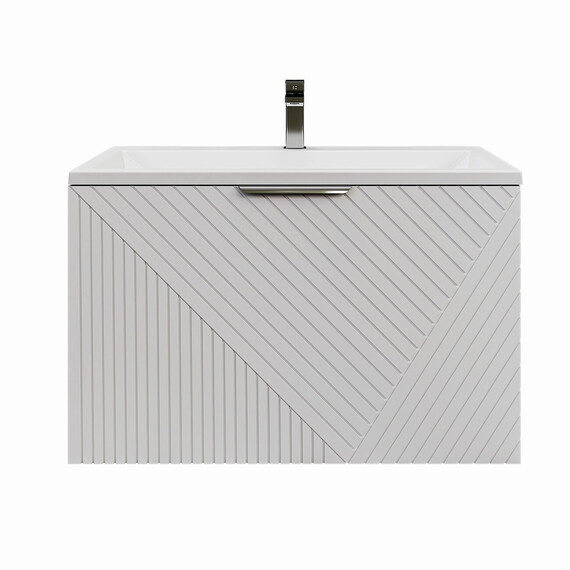 Тумба подвесная с раковиной Grossman Блисс 70 см 107052, белый матовый - фото 3