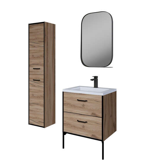 Зеркало Grossman Неро 50 см 205003, чёрный - фото 2