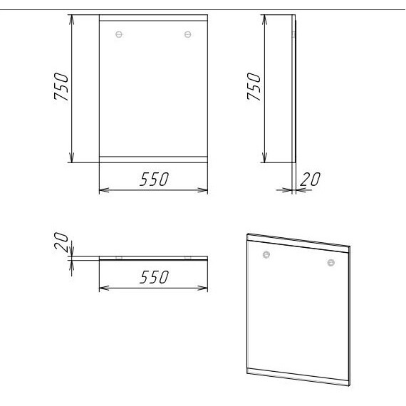 Зеркало Grossman Бруно 55 см 205506, веллингтон - фото 4