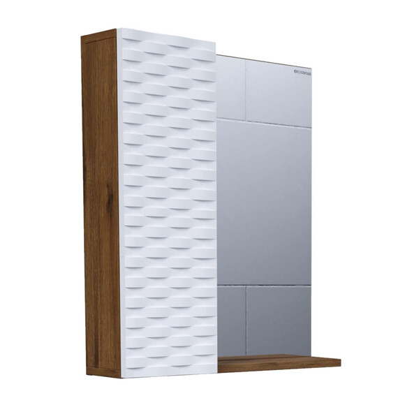 Зеркало-шкаф Grossman Альба 65 см 206501 L, веллингтон/белый - фото 