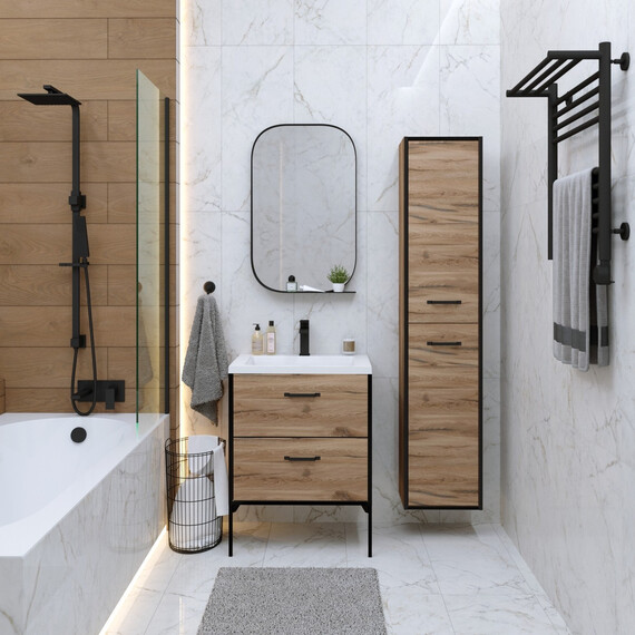 Пенал подвесной Grossman Неро 35 см 303021, альпийский дуб - фото 6