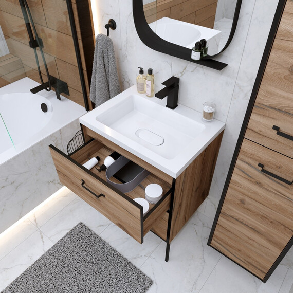 Пенал подвесной Grossman Неро 35 см 303021, альпийский дуб - фото 4