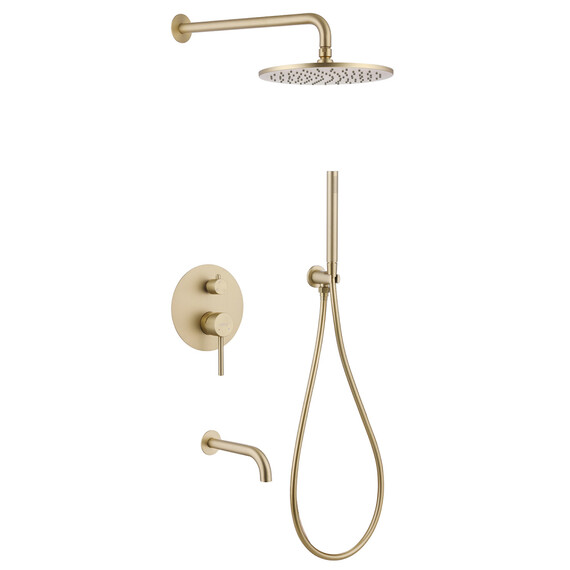 Душевая система для ванны Abber Wasser Kreis AF8117G, золото матовый - фото 