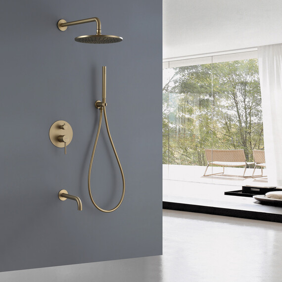 Душевая система для ванны Abber Wasser Kreis AF8117G, золото матовый - фото 2