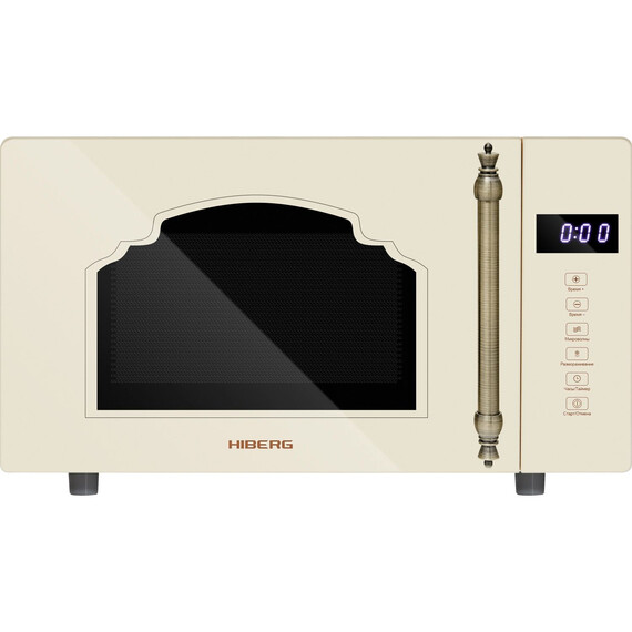 Отдельностоящая микроволновая печь Hiberg i-VM 4088 YR (бежевое стекло) - фото 