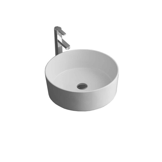 Тумба подвесная со столешницей Grossman Норма 60 см 106016 (раковина в комплекте) белый глянец - фото 2