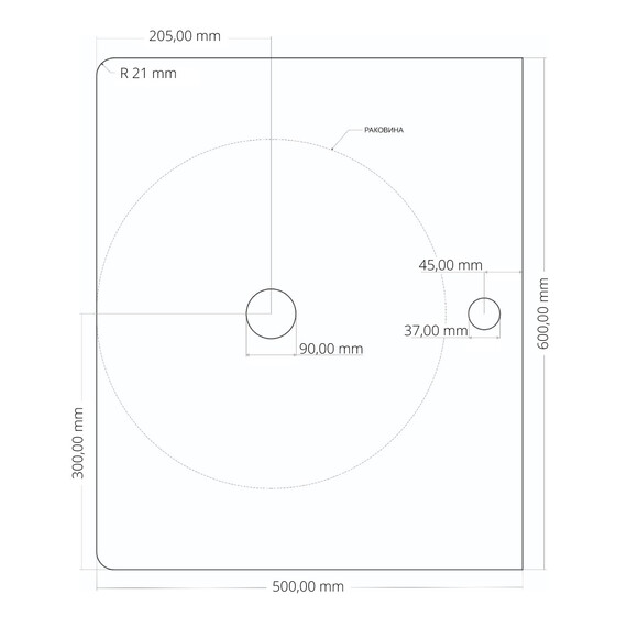 Тумба подвесная со столешницей Grossman Норма 60 см 106016 (раковина в комплекте) белый глянец - фото 10