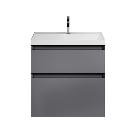 Тумба подвесная с раковиной Grossman Меркадо 60 см 106077, графит матовая - фото 3