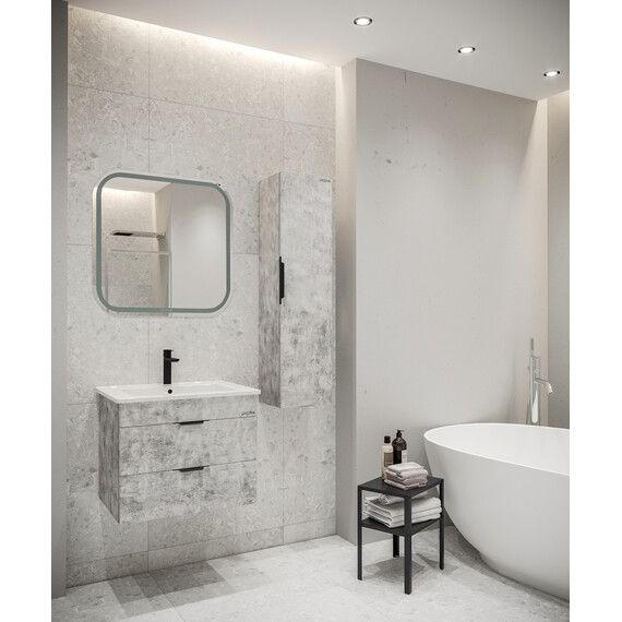 Тумба подвесная с раковиной Grossman Кросс 65 см 106501, бетон - фото 3