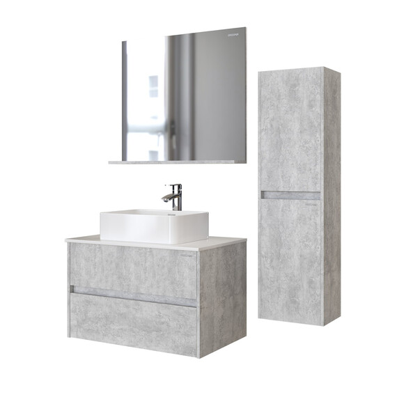 Пенал подвесной Grossman Эдванс 35 см 303504, цемент светлый - фото 2