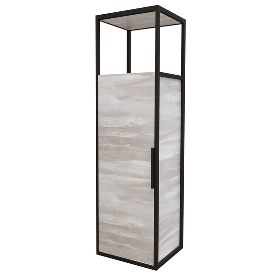 Пенал подвесной Grossman Лофт 40 см 304002, шанико/металл чёрный - фото 