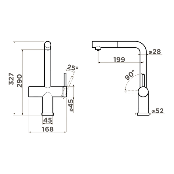 Смеситель для кухни Omoikiri Karatsu-S c 4994613, вороненая сталь - фото 9