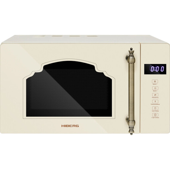 Отдельностоящая микроволновая печь Hiberg i-VM 4088 YR (бежевое стекло) - фото 3