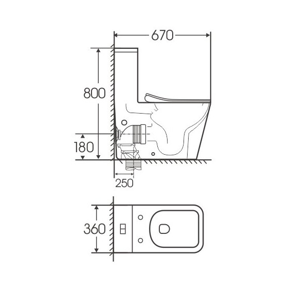 Унитаз-моноблок безободковый Grossman Classic GR-4486SQ с тонкой крышкой микролифт (система смыва Торнадо) - фото 15