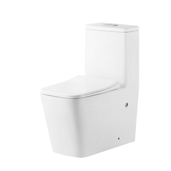 Унитаз-моноблок безободковый Grossman Classic GR-4486SQ с тонкой крышкой микролифт (система смыва Торнадо) - фото 4