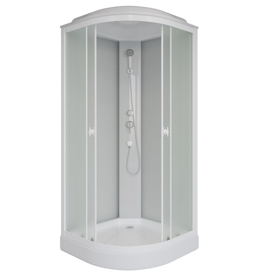 Душевая кабина Niagara Promo 80x80 см  P80/13/MT, белый/матовое (безсиликоновая сборка) - фото 2