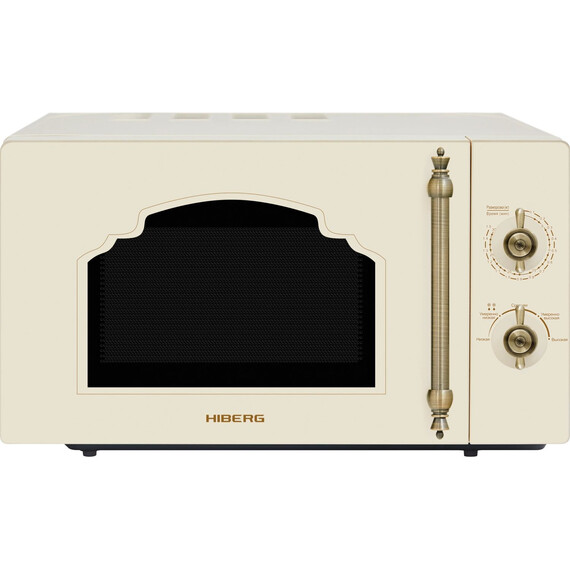 Отдельностоящая микроволновая печь Hiberg i-VM 4288 YR (бежевое стекло) - фото 