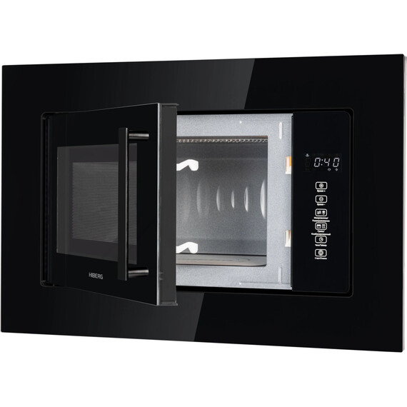 Встраиваемая микроволновая печь Hiberg i-VM 6502 B (чёрное стекло) - фото 7