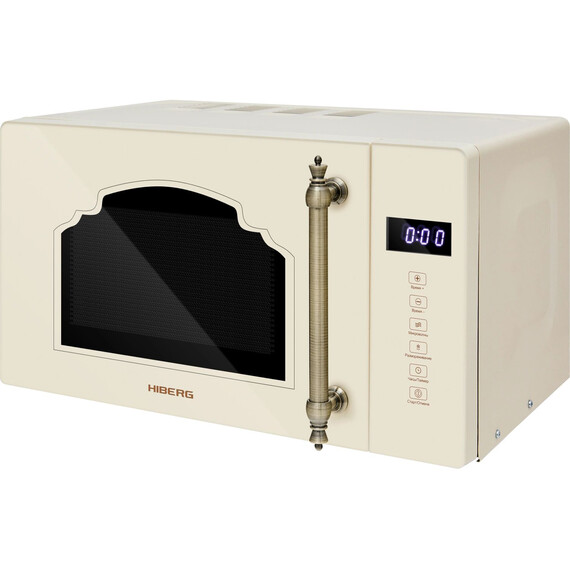 Отдельностоящая микроволновая печь Hiberg i-VM 4088 YR (бежевое стекло) - фото 6