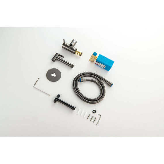 Набор для гигиенического душа Aquatek Европа AQ1021BGM (со скрытой частью) оружейная сталь - фото 2
