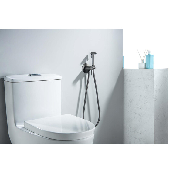 Набор для гигиенического душа Aquatek Европа AQ1021BGM (со скрытой частью) оружейная сталь - фото 6