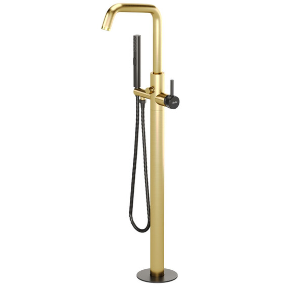 Смеситель для ванны Allen Brau Priority 5.31008-GB31 (со скрытой частью) золото/чёрный - фото 