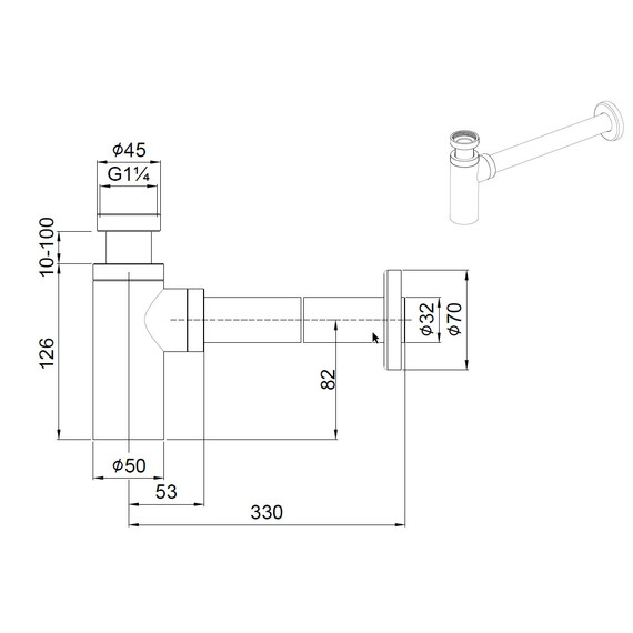 Сифон для умывальника Allen Brau Priority 5.31025-31GB, чёрный/золото - фото 2