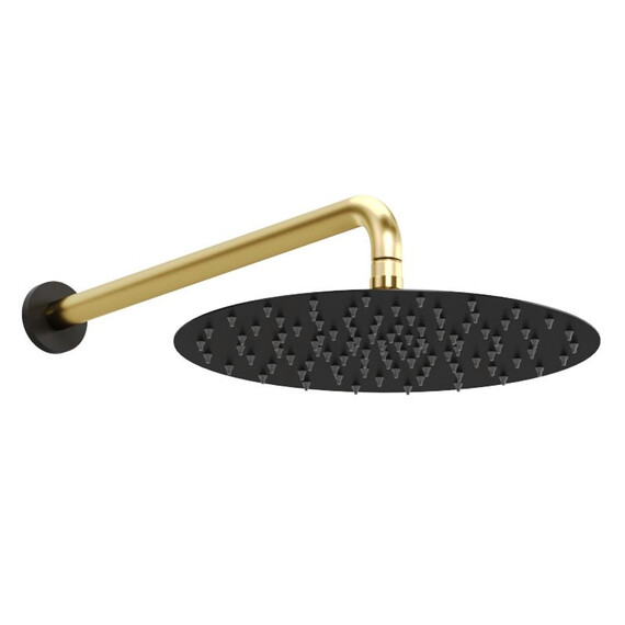 Верхний душ Allen Brau Priority 300 мм 5.31A17-31GB, чёрный/золото - фото 