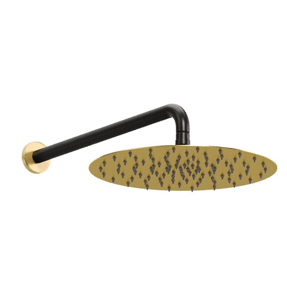 Верхний душ Allen Brau Priority 300 мм 5.31A17-GB31, золото/чёрный - фото 