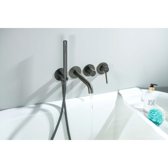 Смеситель для ванны Aquatek Европа AQ1344BGM (со скрытой частью) оружейная сталь - фото 3