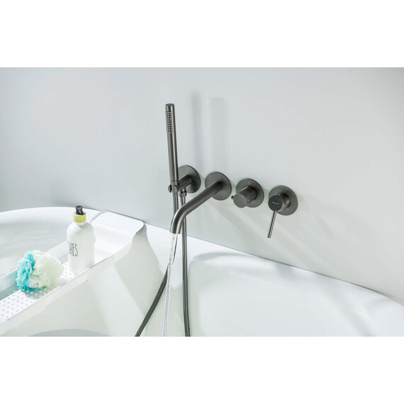 Смеситель для ванны Aquatek Европа AQ1344BGM (со скрытой частью) оружейная сталь - фото 4