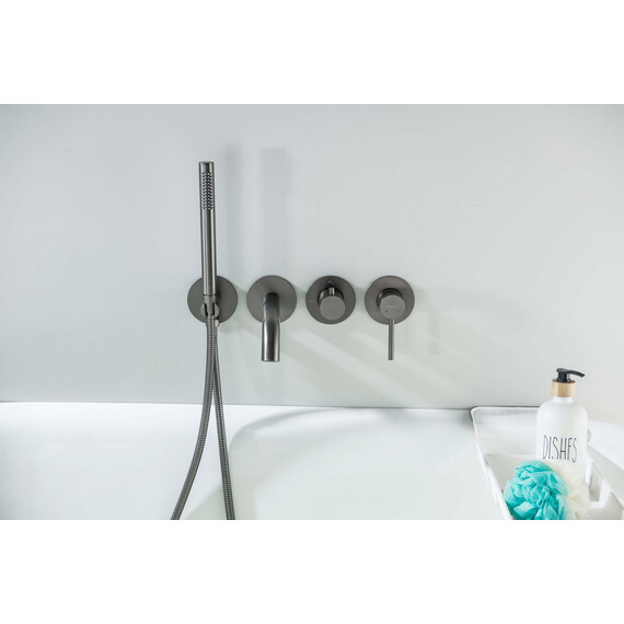 Смеситель для ванны Aquatek Европа AQ1344BGM (со скрытой частью) оружейная сталь - фото 5