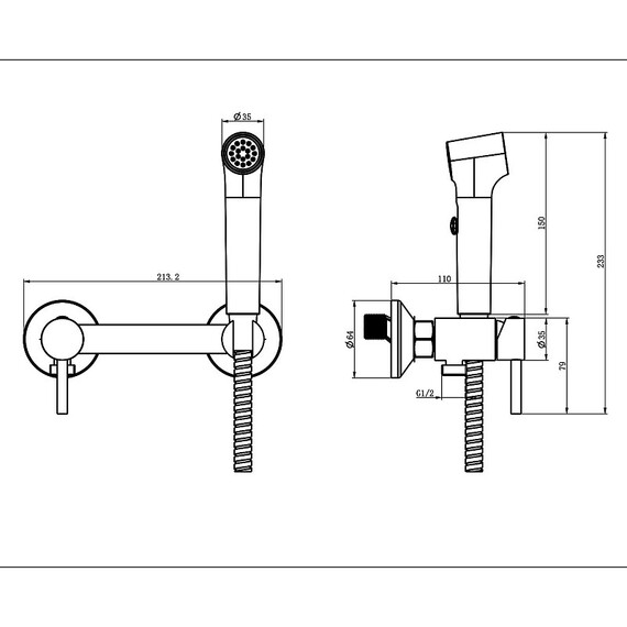 Набор для гигиенического душа Azario Dies AZ-KFX04 - фото 4