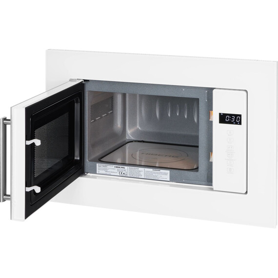 Встраиваемая микроволновая печь Hiberg i-VM 6502 W (белое стекло) - фото 4
