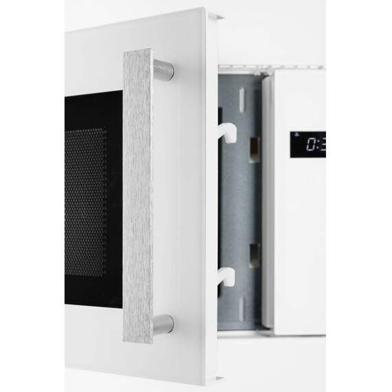 Встраиваемая микроволновая печь Hiberg i-VM 6502 W (белое стекло) - фото 7