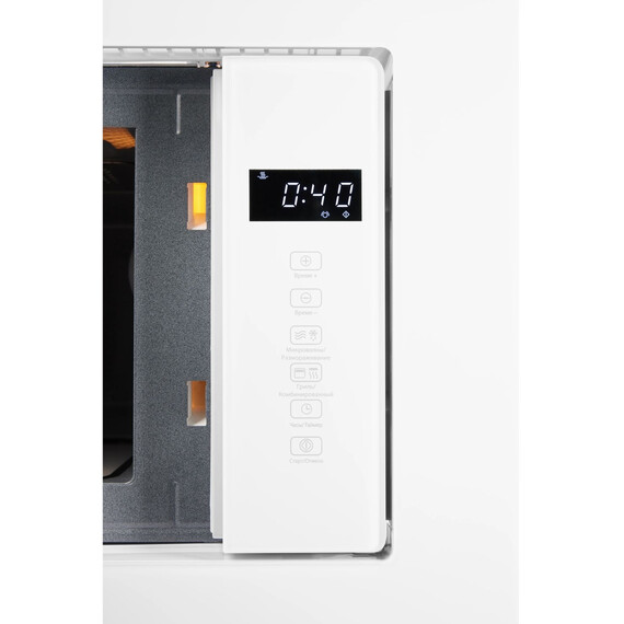 Встраиваемая микроволновая печь Hiberg i-VM 6502 W (белое стекло) - фото 8