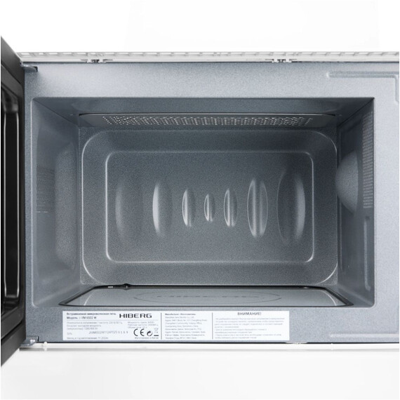 Встраиваемая микроволновая печь Hiberg i-VM 6502 W (белое стекло) - фото 9