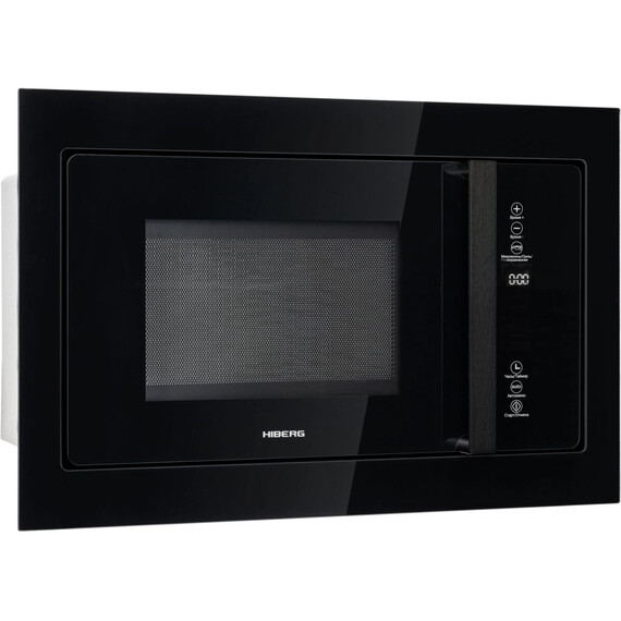 Встраиваемая микроволновая печь Hiberg i-VM 8505 B (чёрное стекло) - фото 2