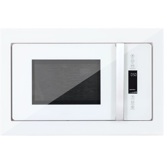 Встраиваемая микроволновая печь Hiberg i-VM 8505 W (белое стекло) - фото 