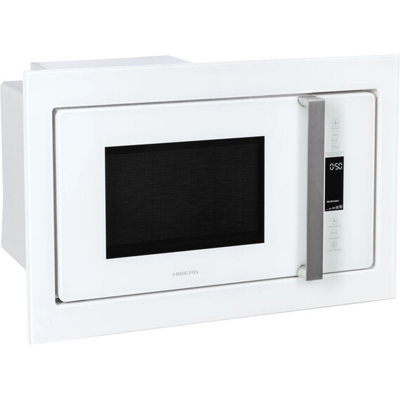 Встраиваемая микроволновая печь Hiberg i-VM 8505 W (белое стекло) - фото 3
