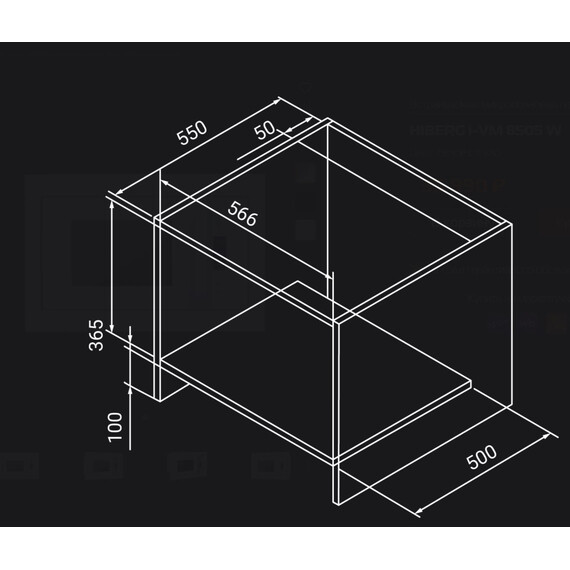 Встраиваемая микроволновая печь Hiberg i-VM 8505 W (белое стекло) - фото 16