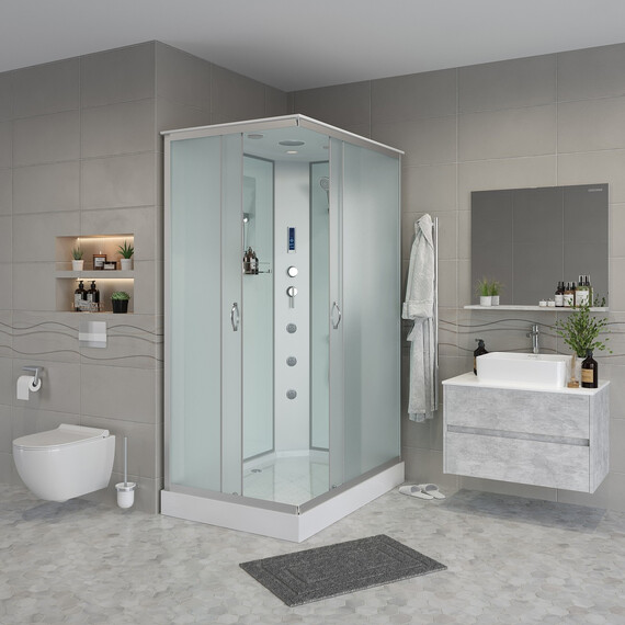 Душевая кабина Niagara Classic 120x90 см 432953QF, хром/матовое (безсиликоновая сборка) - фото 3